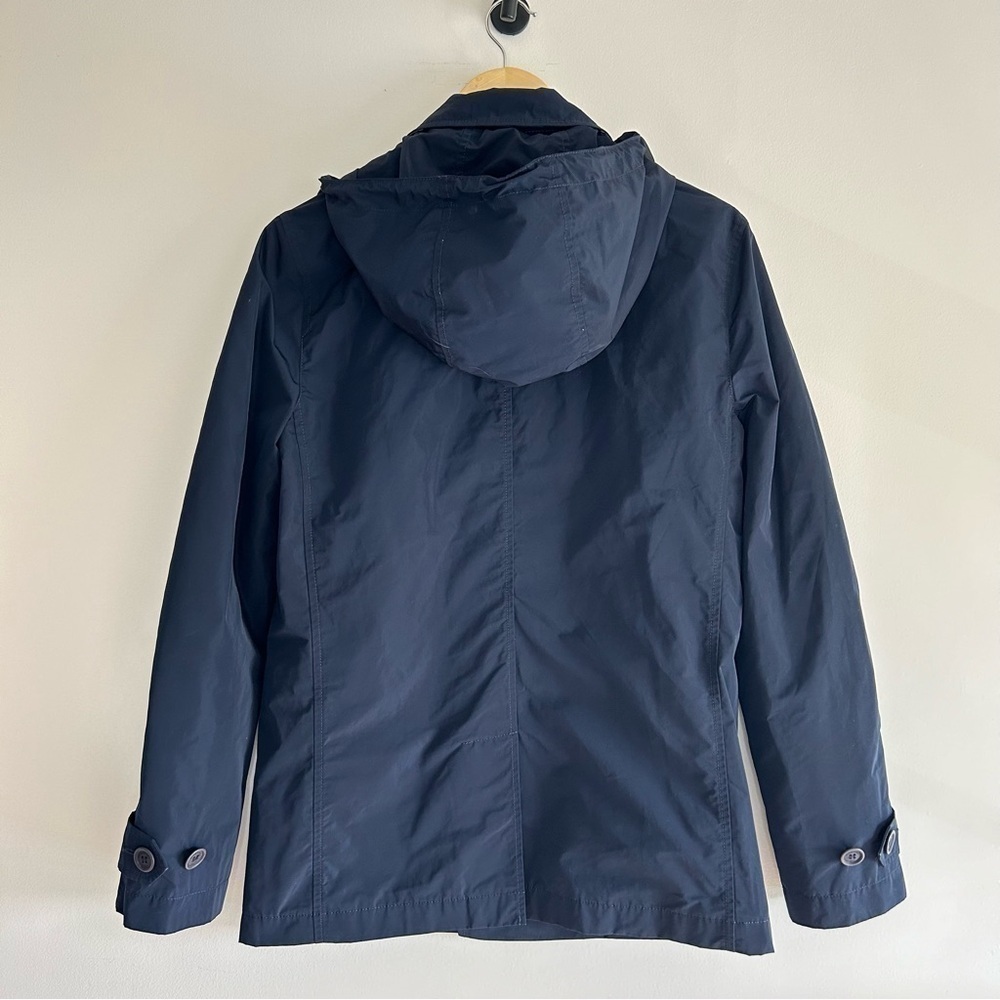 Burberry Brit Navy Hooded Short Trench Coat sz XS - Picture 7 of 9